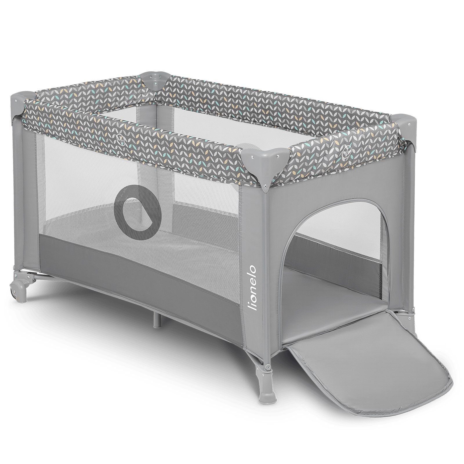 lionelo Baby-Reisebett Stefi, 120x60 cm Tragetasche Klappbaren Seiteneingang