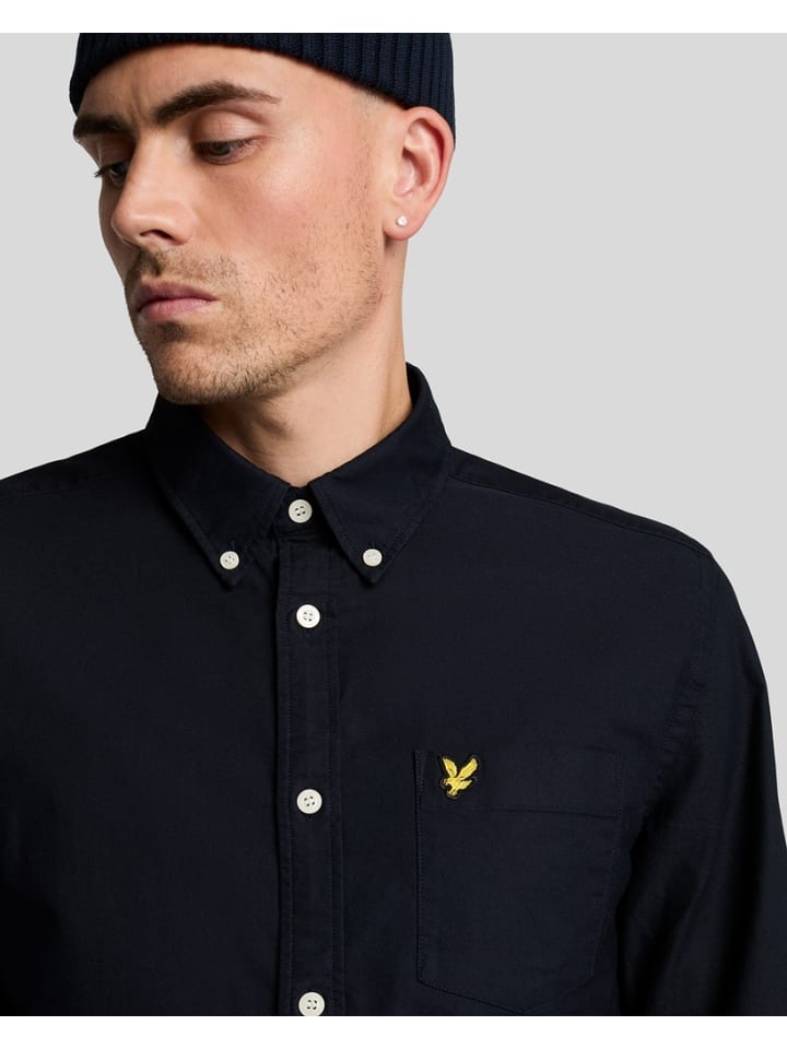 Lyle & Scott Langarmhemd in Dunkelblau günstig kaufen