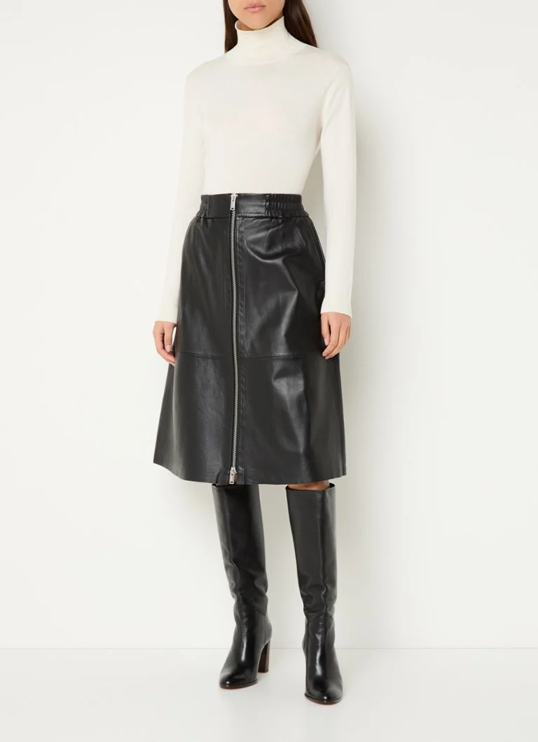 ba&sh Pona lambskin mini skirt with side pockets