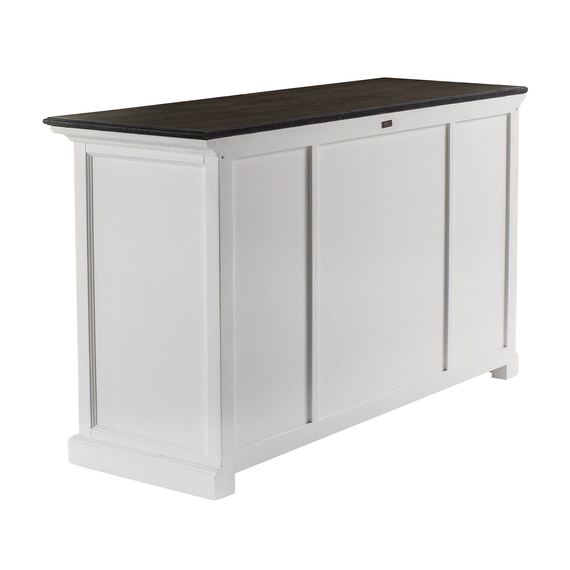 Novasolo Buffet Halifax Contrast Buffetschrank mit 4 Türen, 3 Schubladen und Glaseinsatz