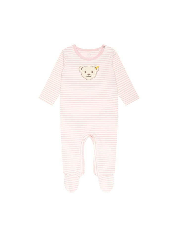 Steiff Strampler in Rosa/Weiß günstig kaufen