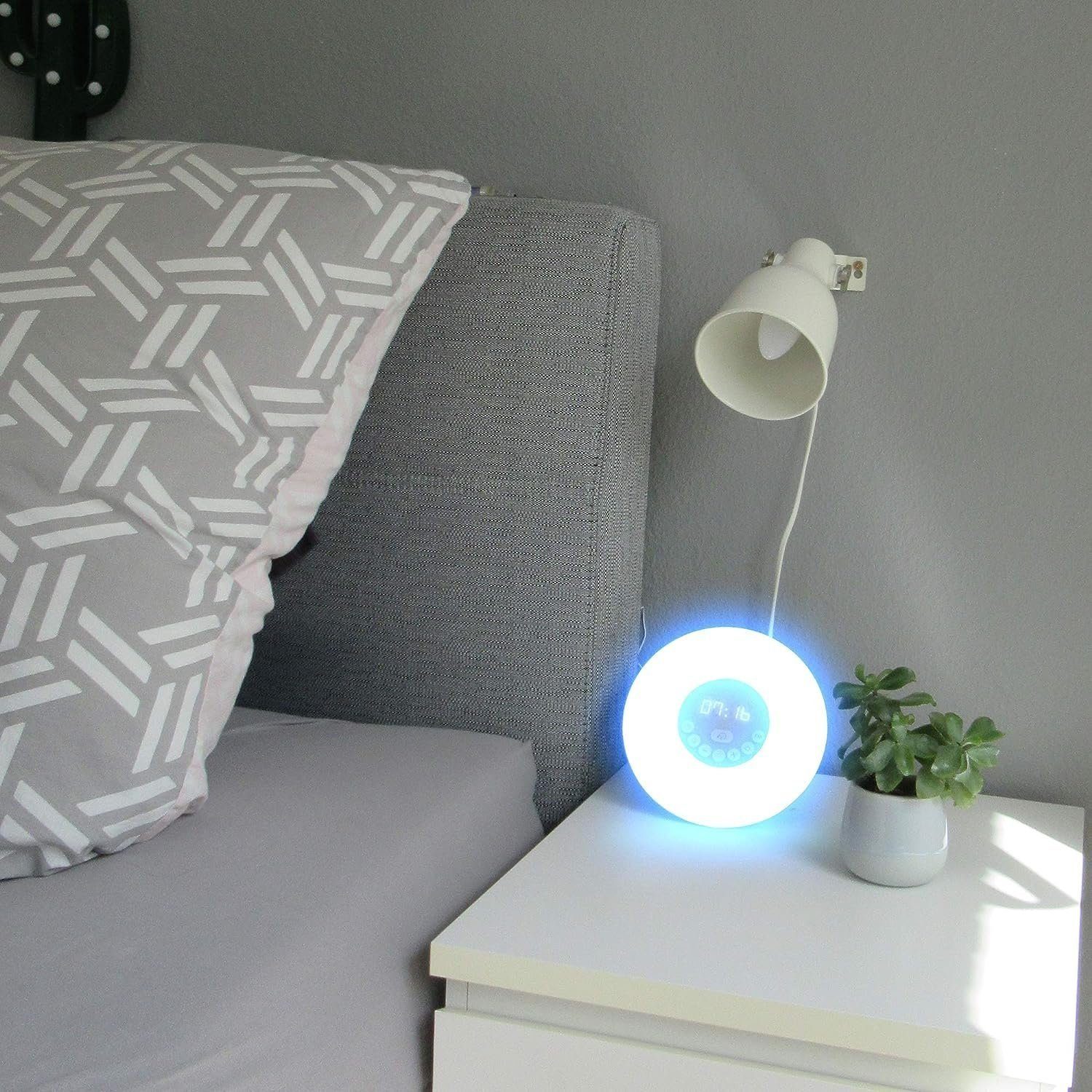 DOPWii Wecker Lichtwecker, Wake Up Light, mit 7 Farben & 10 Dimmstufen