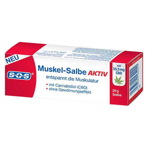 SOS MUSKEL-SALBE AKTIV aus natürlichem CBD Extrakt  20 ml  Salbe