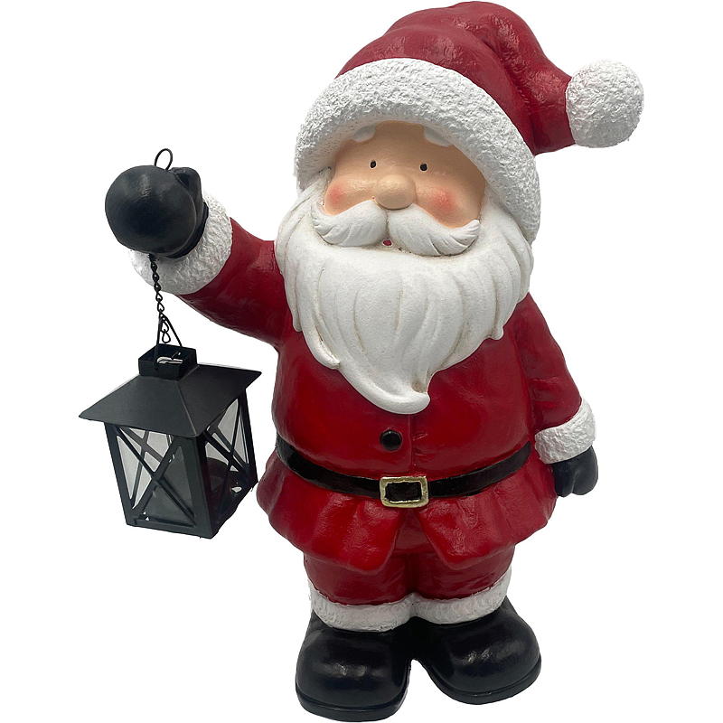 Home Nisse 40 cm m/telyslykt fiberglass