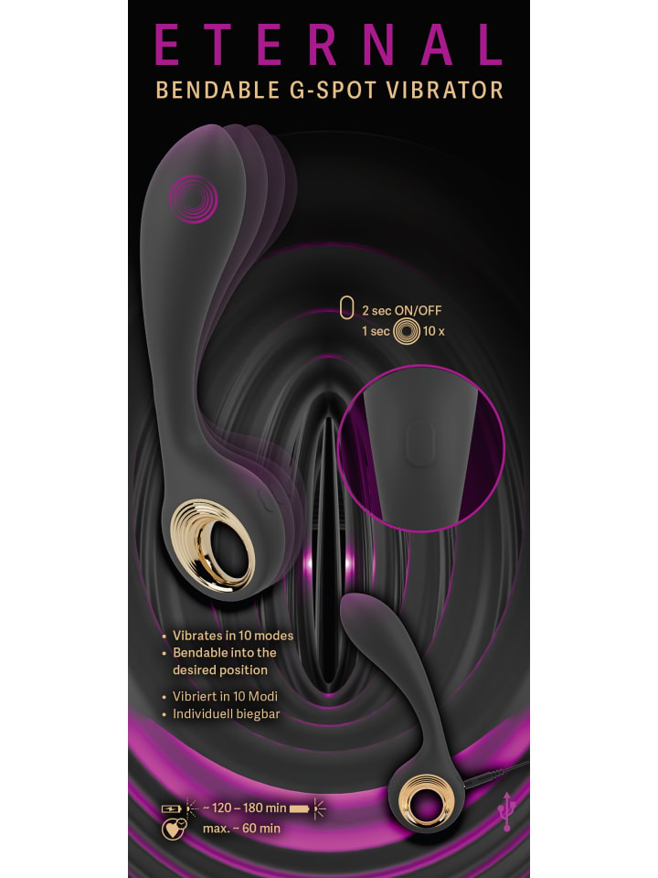 You2Toys G-Punkt-Vibrator Bendable G-Spot Vibrator in schwarz günstig kaufen 19 cm