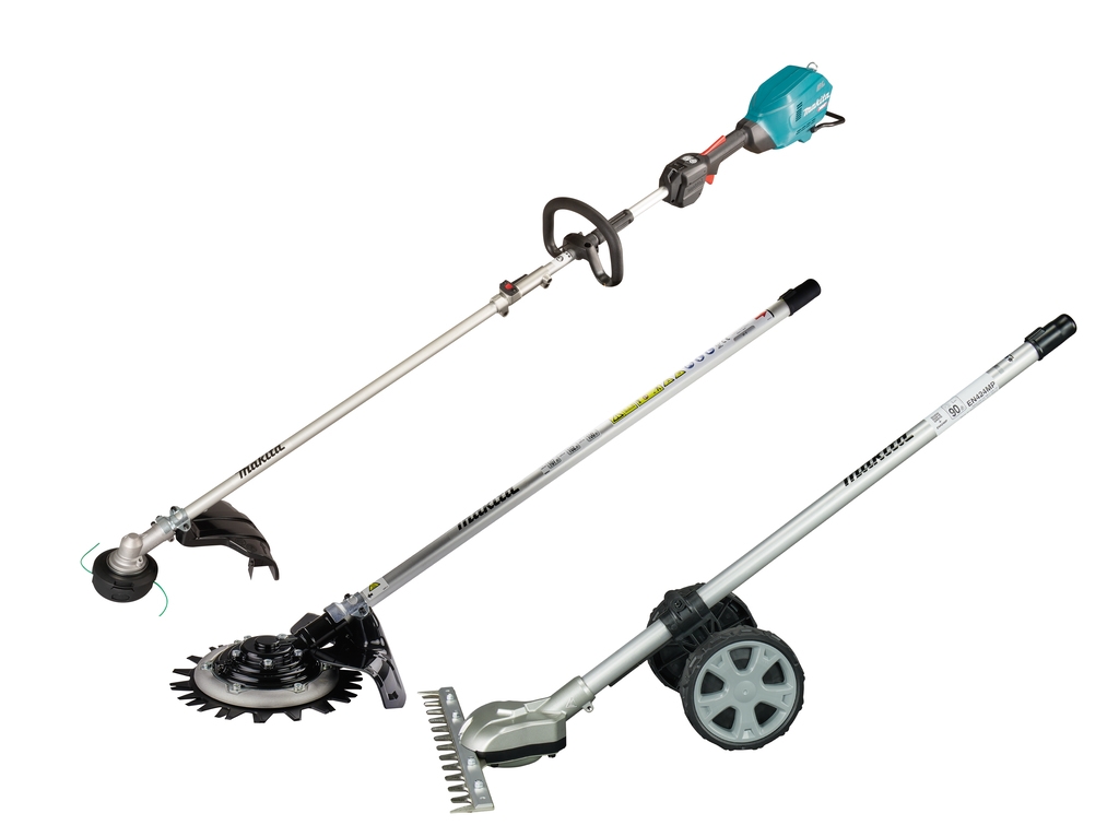 Makita UX01GZNL1 Sistem combinat fără fir cu mâner în D 40V Max fără baterii și încărcător + motocoasă + mașină de tuns buruienile și accesoriu bară cu lamă