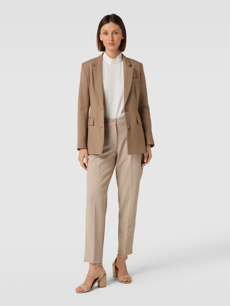 Bundfaltenhose in verkürzter Passform Modell 'Myrtel' in beige meliert