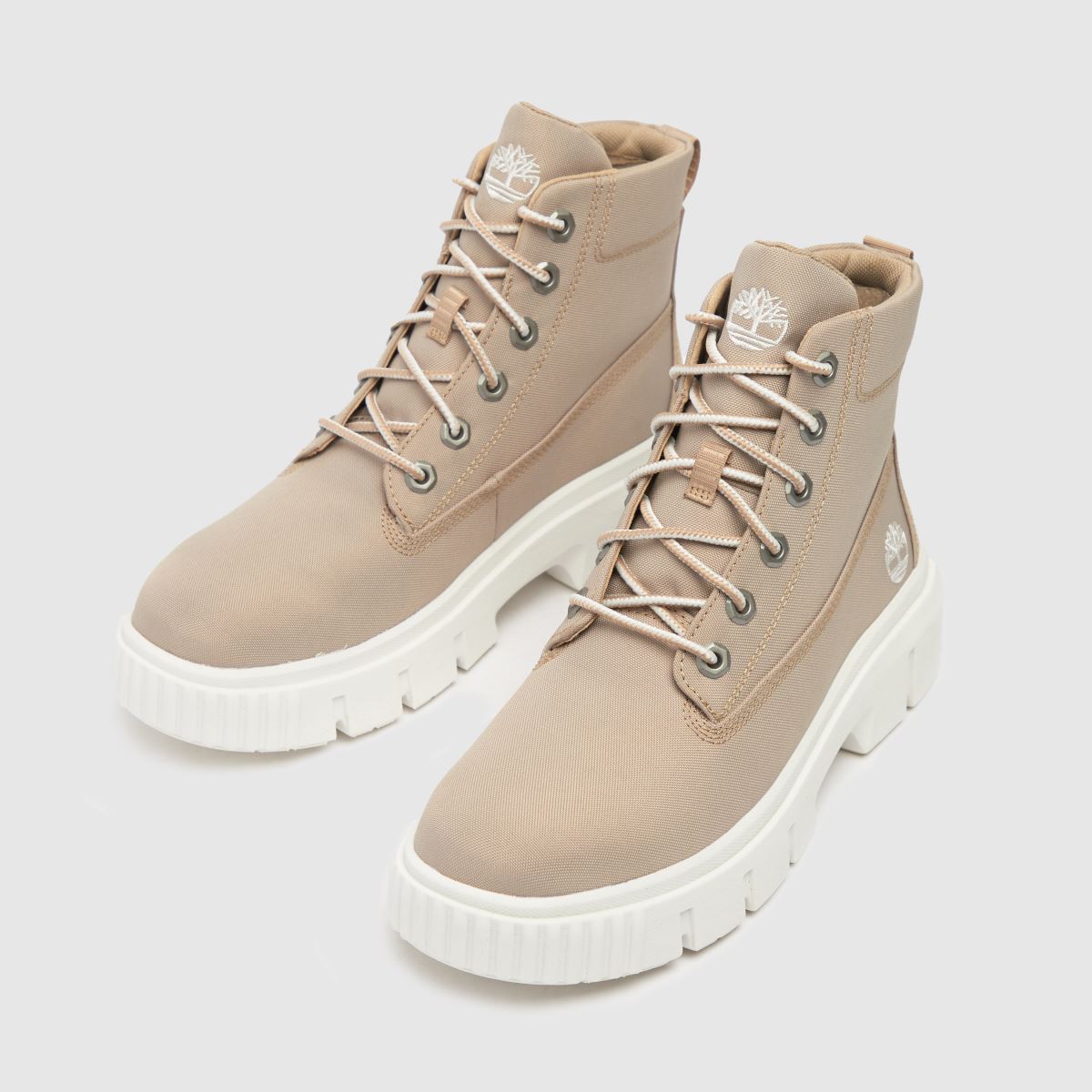 Timberland – Gråfältsstövlar i beige