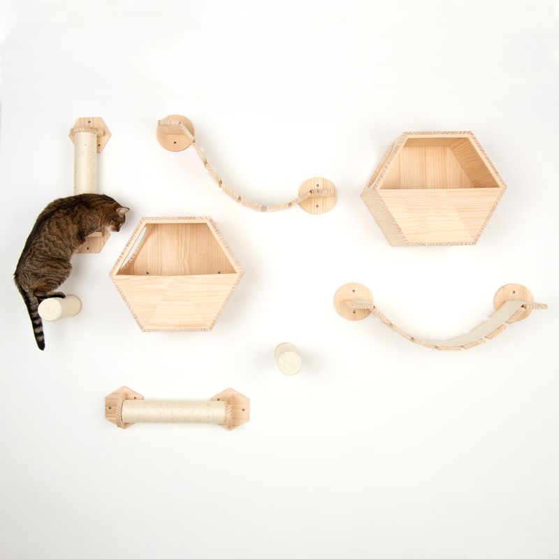 Modern Living Kratzmöbel - Katzen Parkour zur Wandmontage | bitiba