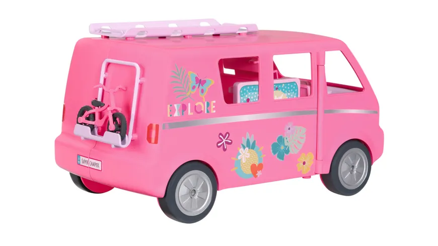 BABY born Minis - Campervan, Wohnmobil, aufklappbarer Wohnwagen für BABY born Minis Puppen