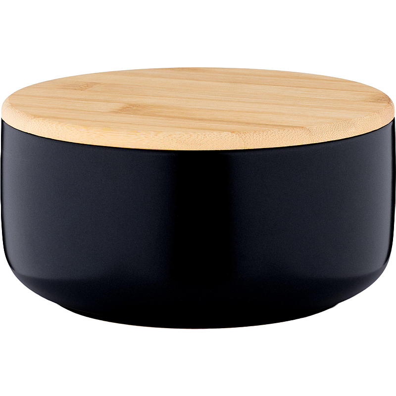 Cuisine Keramikkbolle ø 12 cm m/bambuslokk sort
