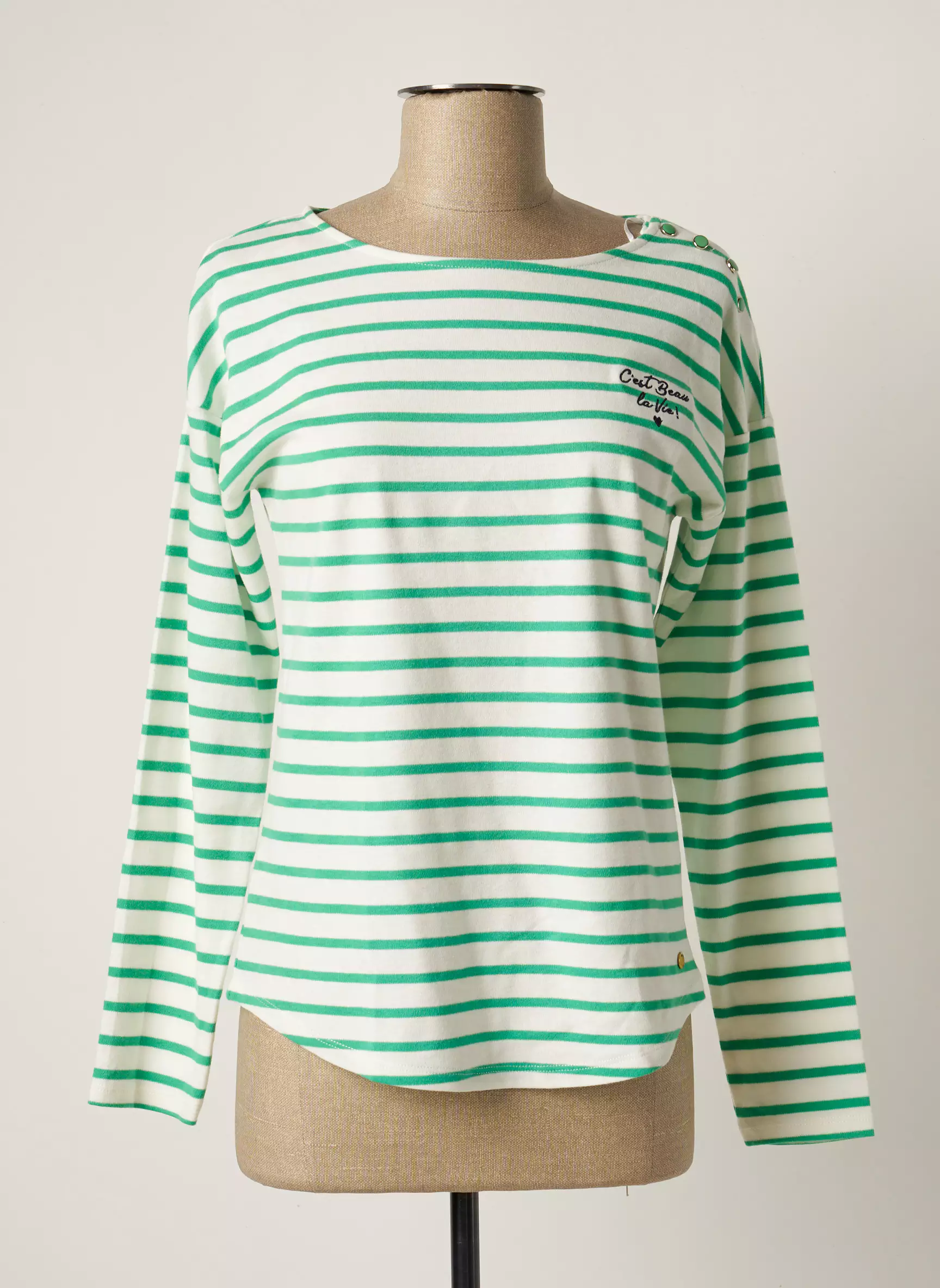 C Est Beau La Vie Tshirts Femme couleur vert