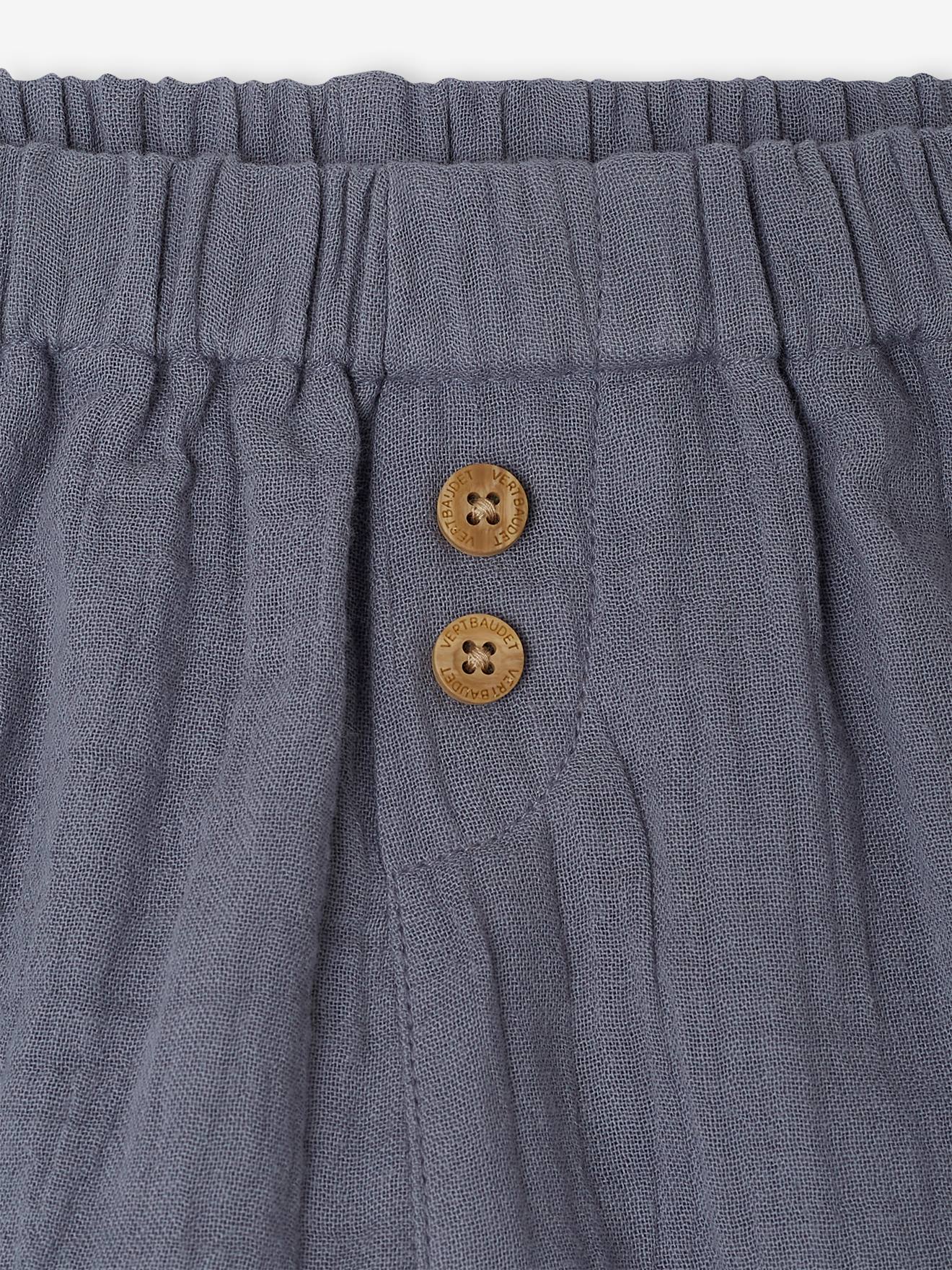 Vertbaudet 2er-Pack Baby Shorts aus Musselin - wollweiß