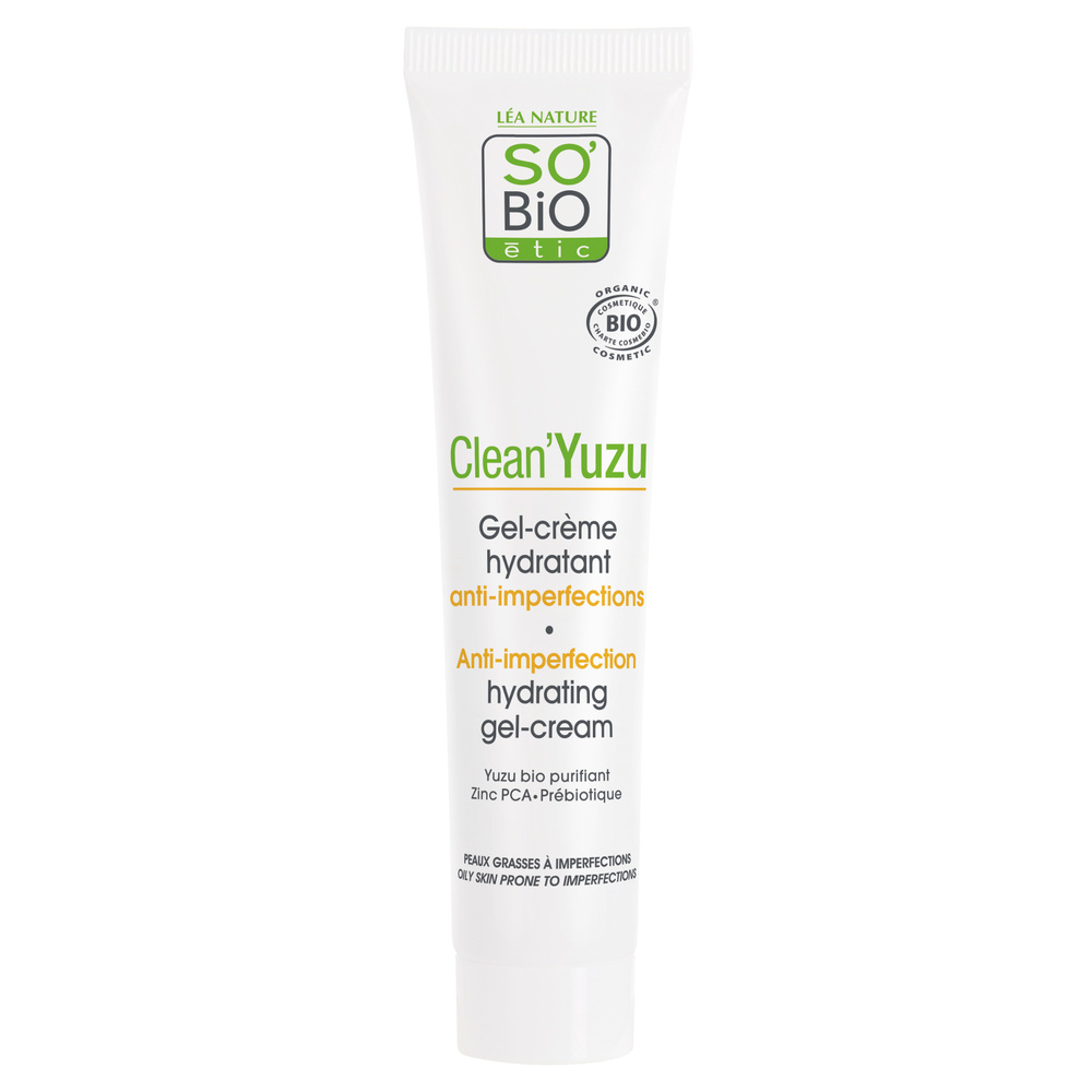 LÉA NATURE SO BiO étic Gel-crème hydratant¹ anti-imperfections, Clean'Yuzu Gel crème