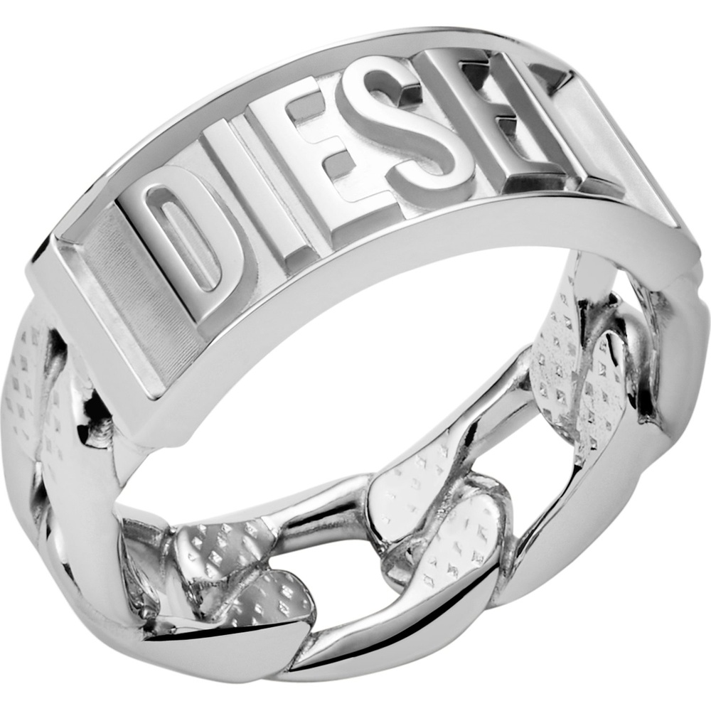 Diesel Bague pour hommes Acier inoxydable argent Bague