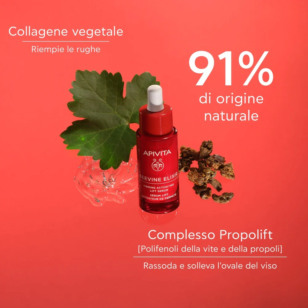 Beevine Elixir pretgrumbu liftinga serums - pretgrumbu sejas serums, liftinga sejas aerosols