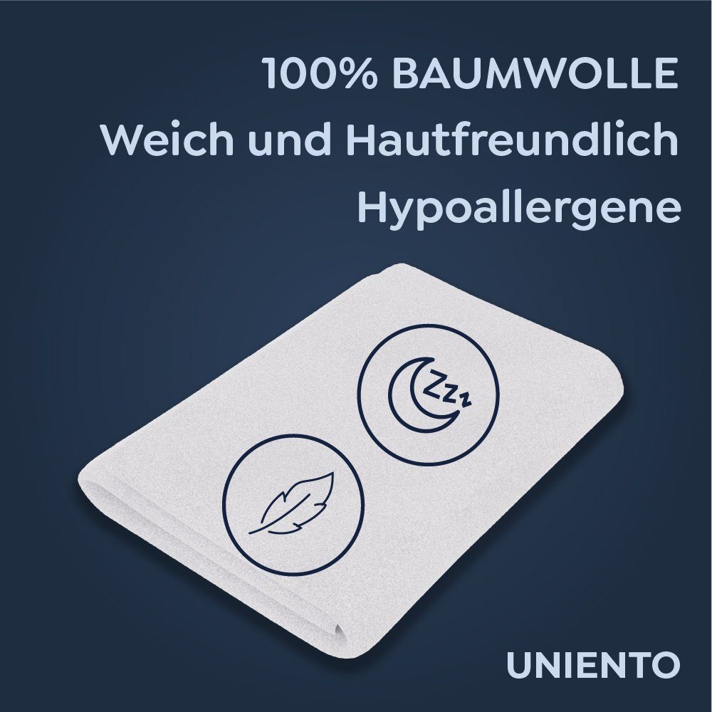 Matratzenschoner PREMIUM Matratzenauflage waschbar atmungsaktiv, geräuscharm Uniento, in verschiedenen Größen, 100% wasserdicht, 100% Baumwolle
