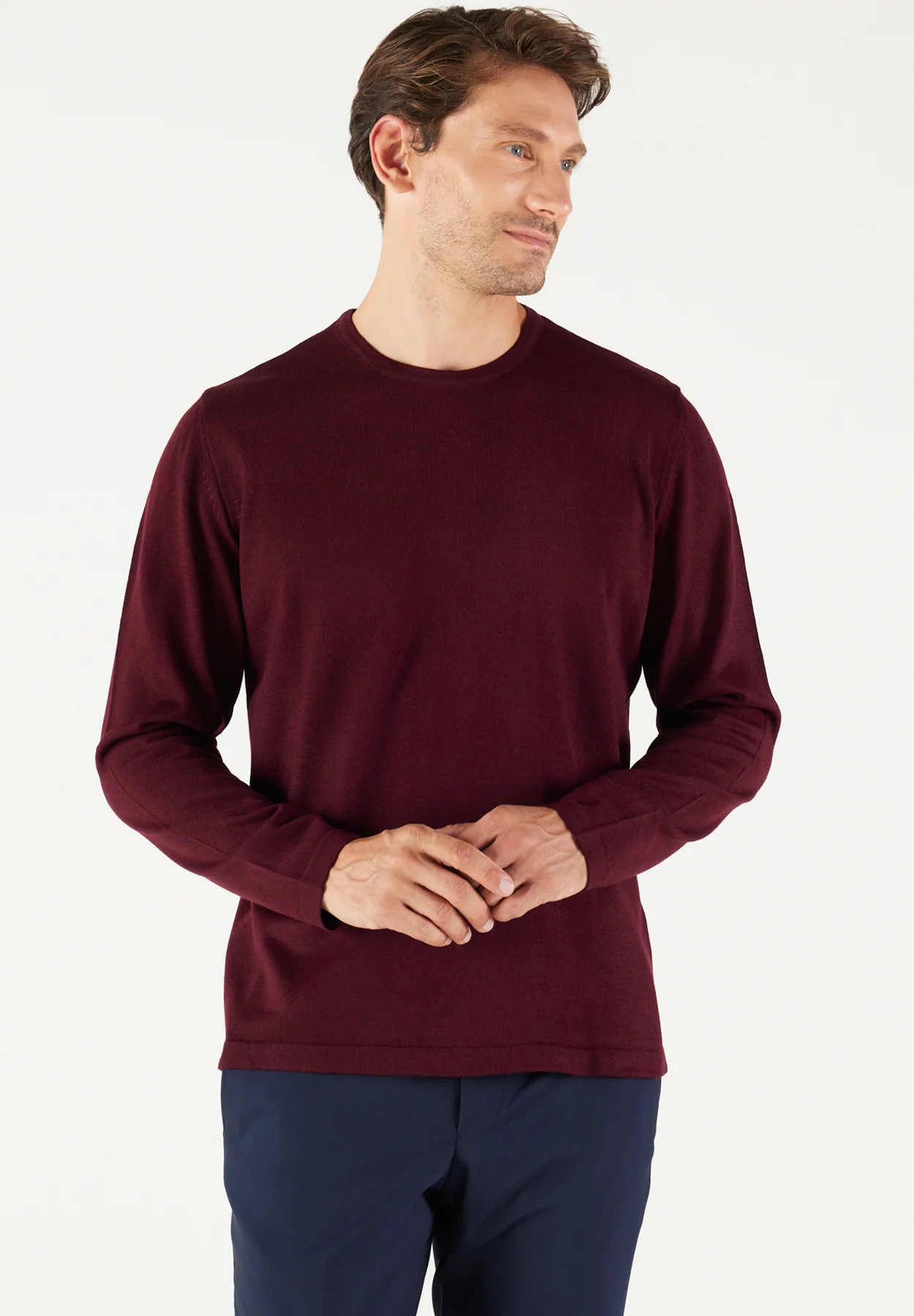 AC&CO / ALTINYILDIZ CLASSICS STANDARD FIT BASIC O COLLAR - Suéter