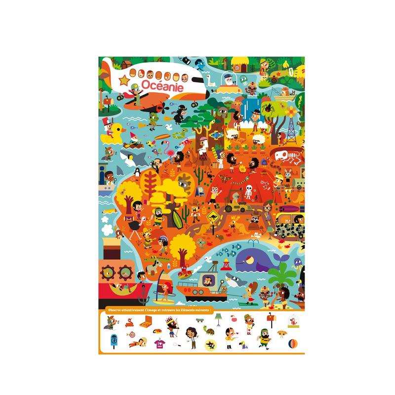 Livre Cherche et trouve géant autour du monde - Auzou