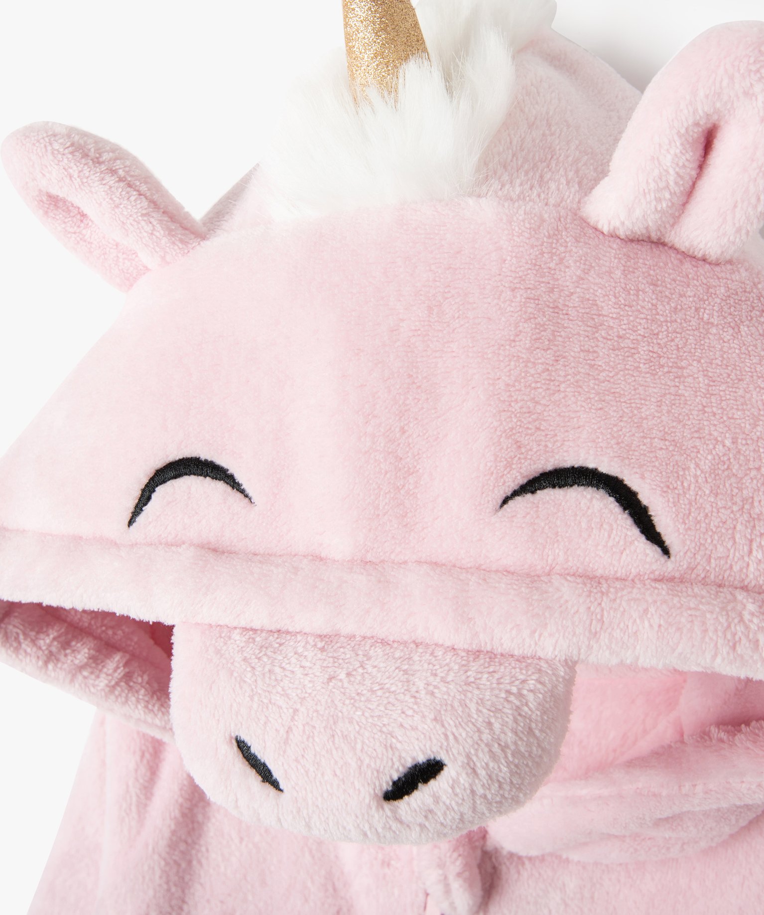 Combinaison pyjama fille licorne avec capuche rose | GEMO