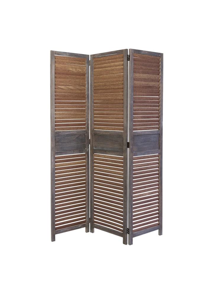 Homestyle4u 3-tlg. Paravent in Braun 120x170 günstig kaufen onesize