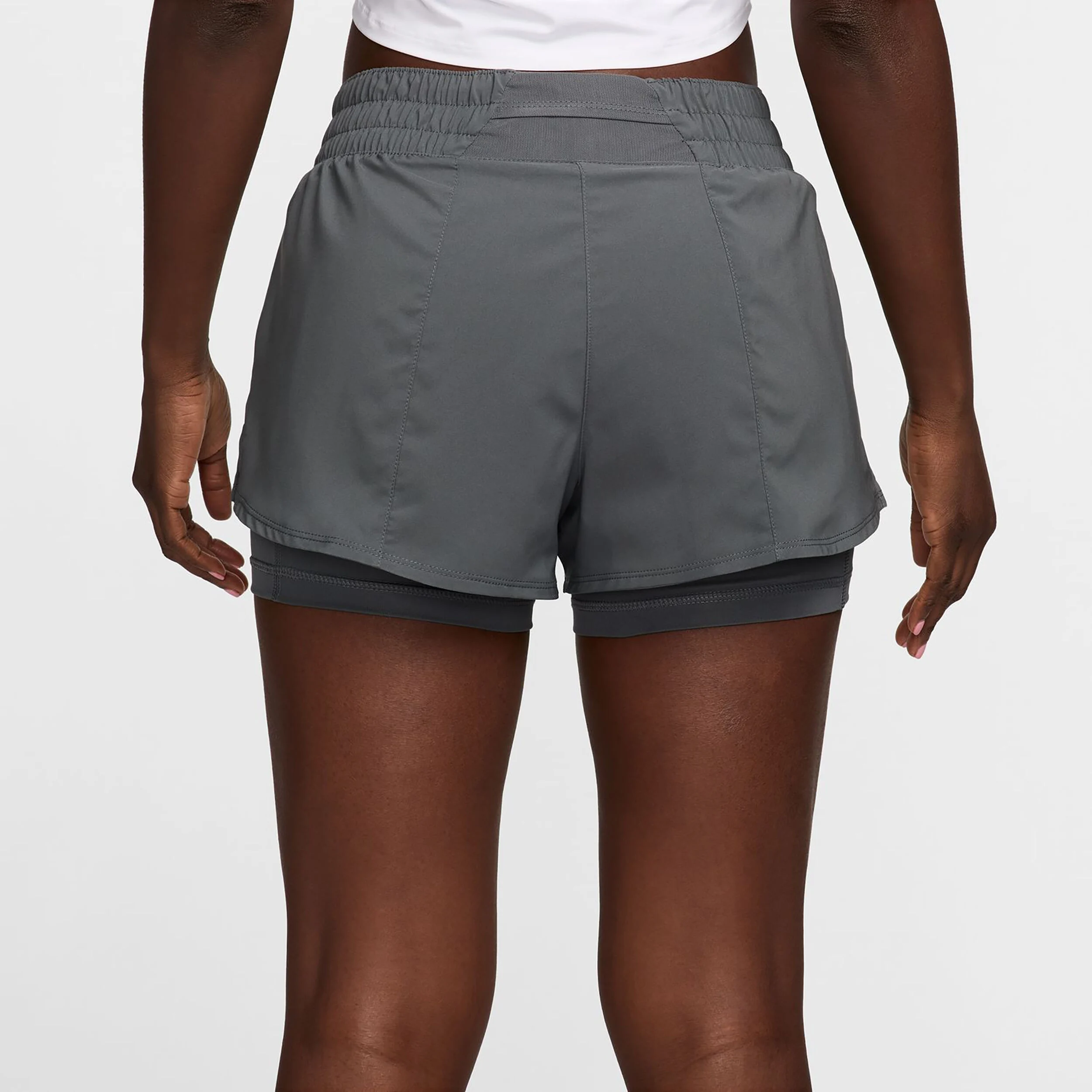 Dri-Fit One MR 3inch 2in1 Shorts Damen - Grau, Schwarz