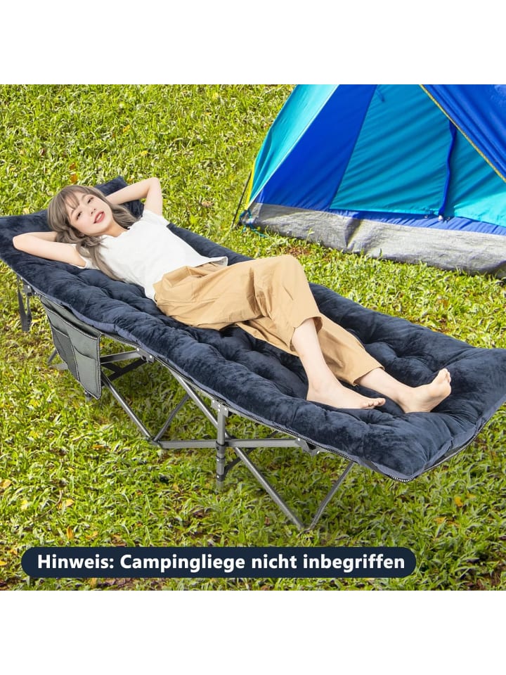 COSTWAY Baumwolle Feldbett Auflage in Blau günstig kaufen onesize