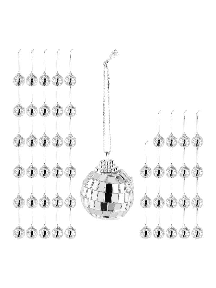 relaxdays 50 x Mini-Discokugel in Silber - Ø 3 cm günstig kaufen onesize