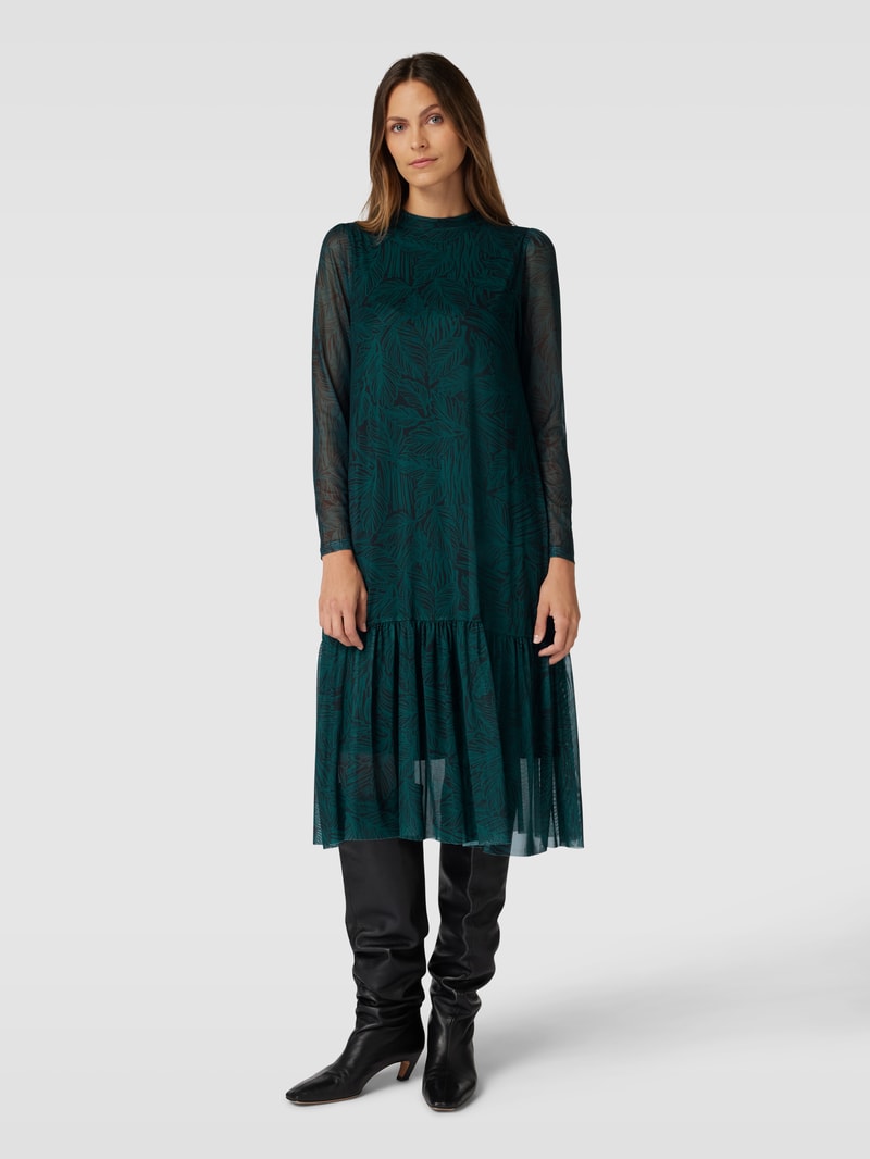 Midikleid im Stufen-Look Modell 'ALDA' in smaragdgrün