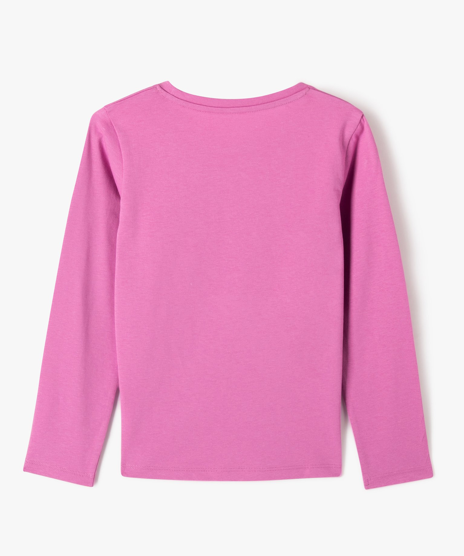 Tee-shirt à manches longues avec sequins réversibles fille violet | GEMO