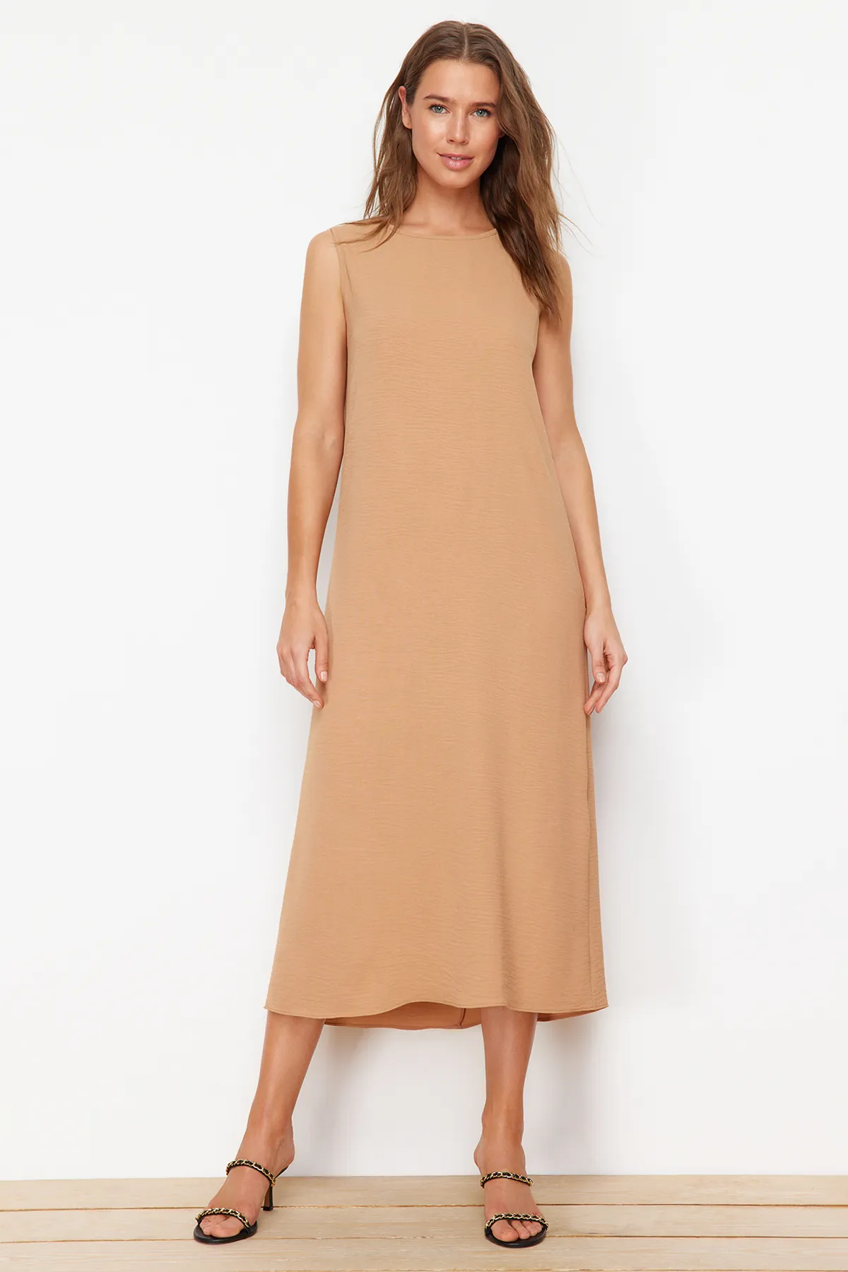 Trendyol Modest  Steinbraunes 2er-Pack Unterwäschekleid mit gewebtem Aerobin-Futter TCTSS23EB00146