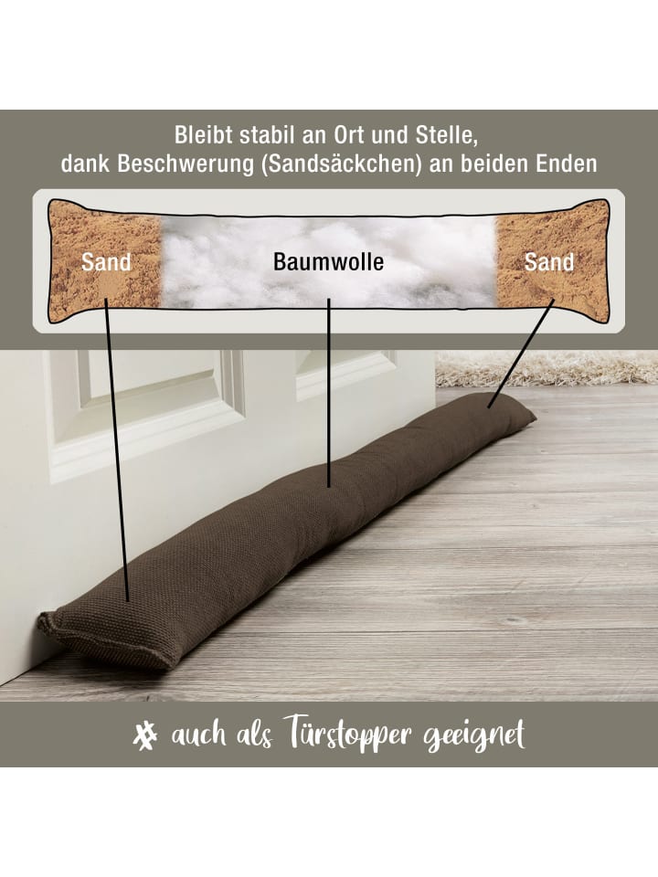 Erwin Müller Zugluftstopper London in braun günstig kaufen onesize