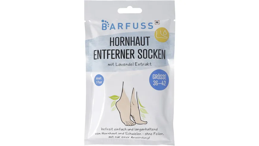 BARFUSS Socken Hornhautentferner Größe 36-42
