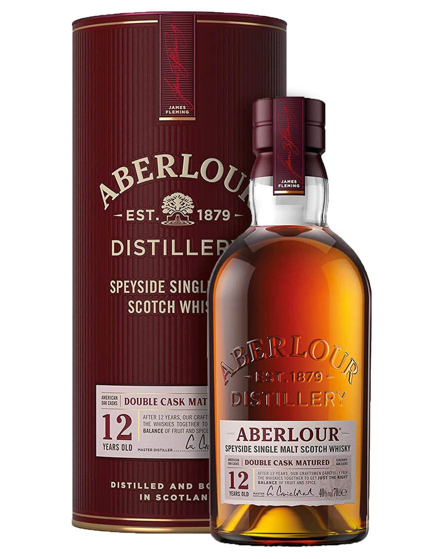 Speyside Single Malt Scotch Whisky Double Cask Matured 12 Years Old Aberlour 0,7 ℓ, En Étui