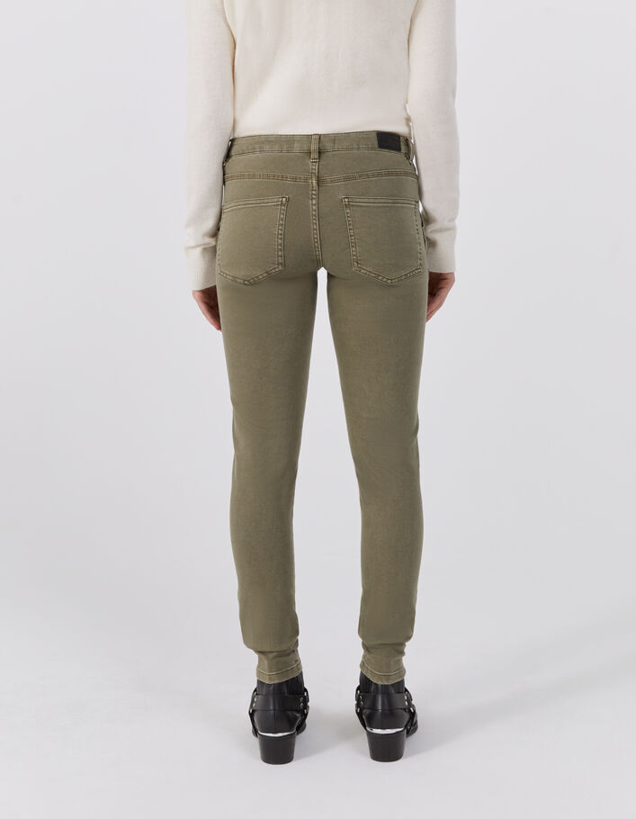 Jean SLIM kaki 7/8ème taille basse femme