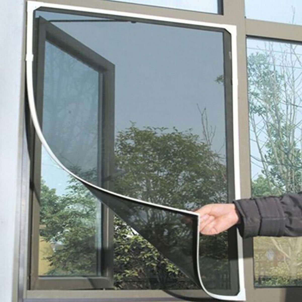 Insektenschutzplissee Fliegengitter Fenster, Zuschneidbar auf Fenstergrößen, JedBesetzt