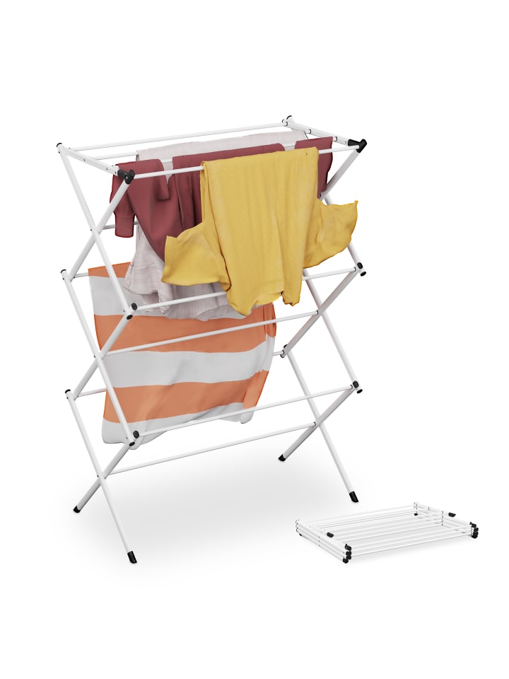 relaxdays Wäscheständer in Weiß - (B)73 x (H)104 x (T)38 cm günstig kaufen onesize