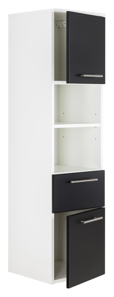 Posseik Hochschrank VIVA 135cm mit Tür schwarz