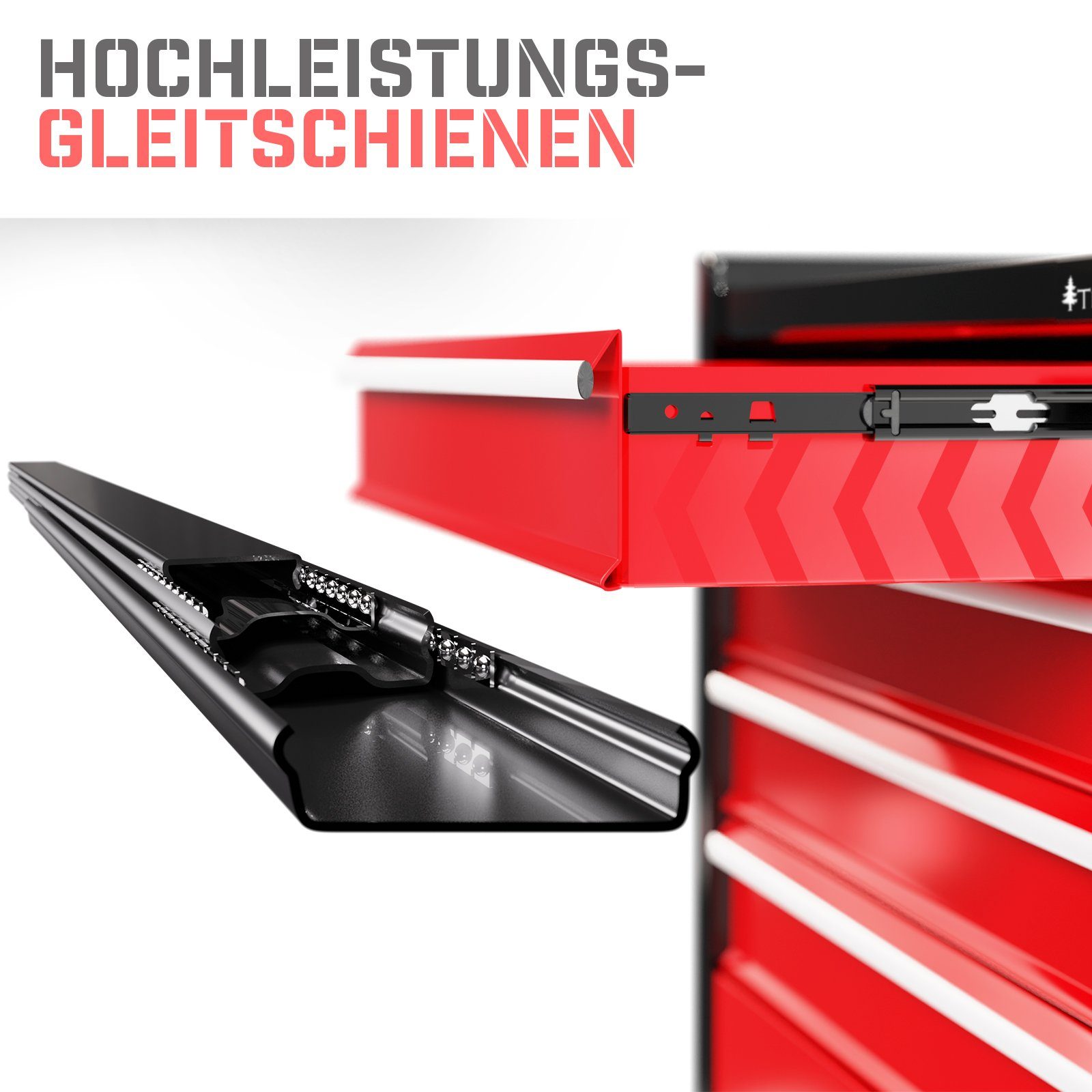 TIMBERTECH Werkstattwagen Werkstattwagen auf Rollen - 4, 5, 7, 9 Fächer
