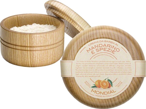 Mondial Mondial Luxury Luxury Shaving Cream Wooden Bowl Rasiercreme