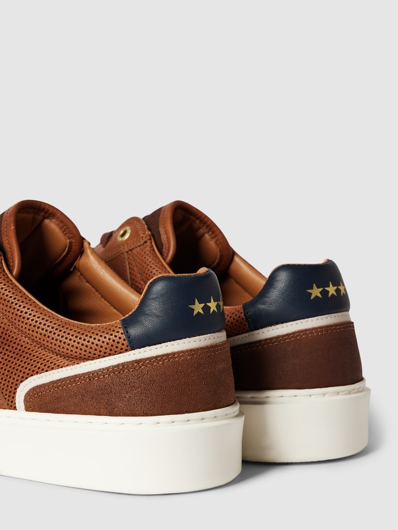 Sneaker aus Leder Modell 'LACENO UOMO' in cognac