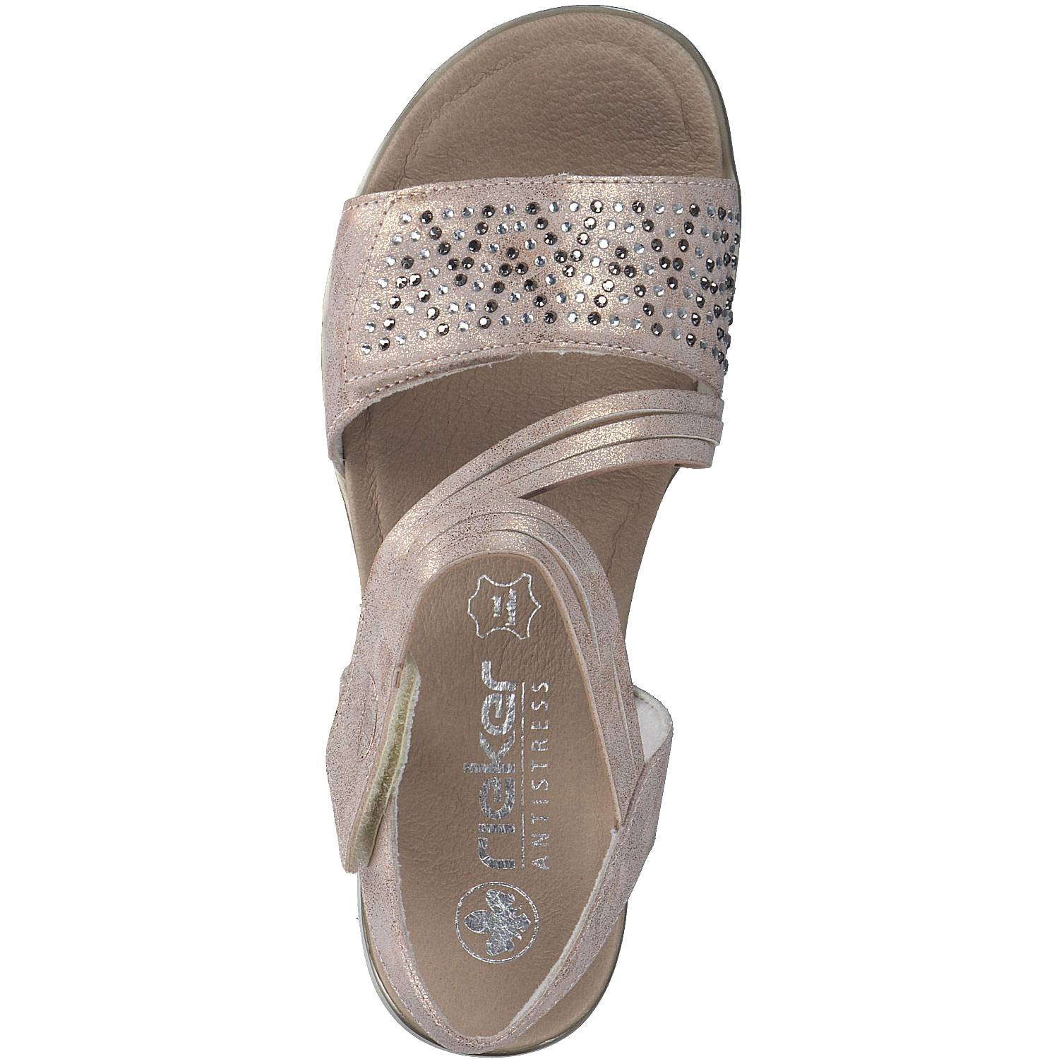 Rieker V3764, Keilsandaletten, Damen, rosegold