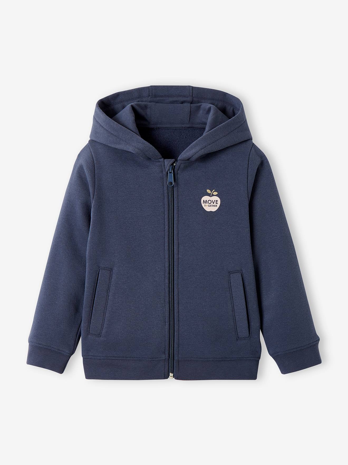Vertbaudet Mädchen Kapuzensweatjacke, Sport BASIC Oeko-Tex - rosa