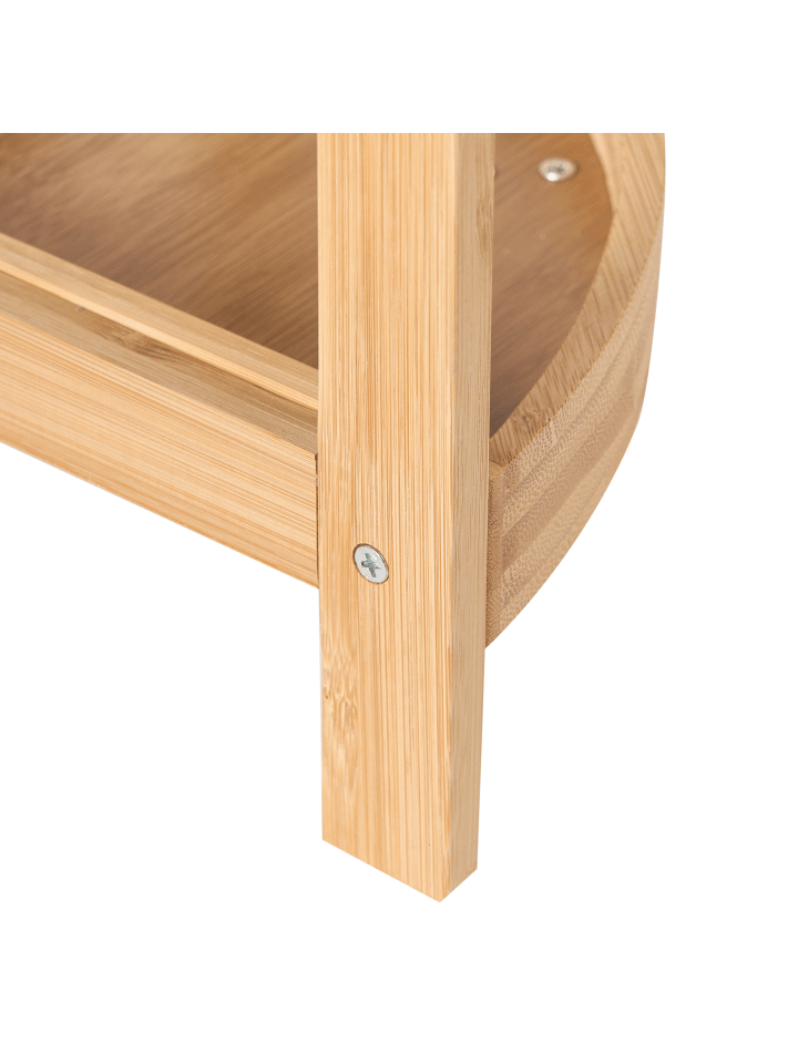 Beliani Badezimmerregal ILLAMPU in Heller Holzfarbton - (W) 34 x (H) 77 x (L) 23 cm günstig kaufen onesize
