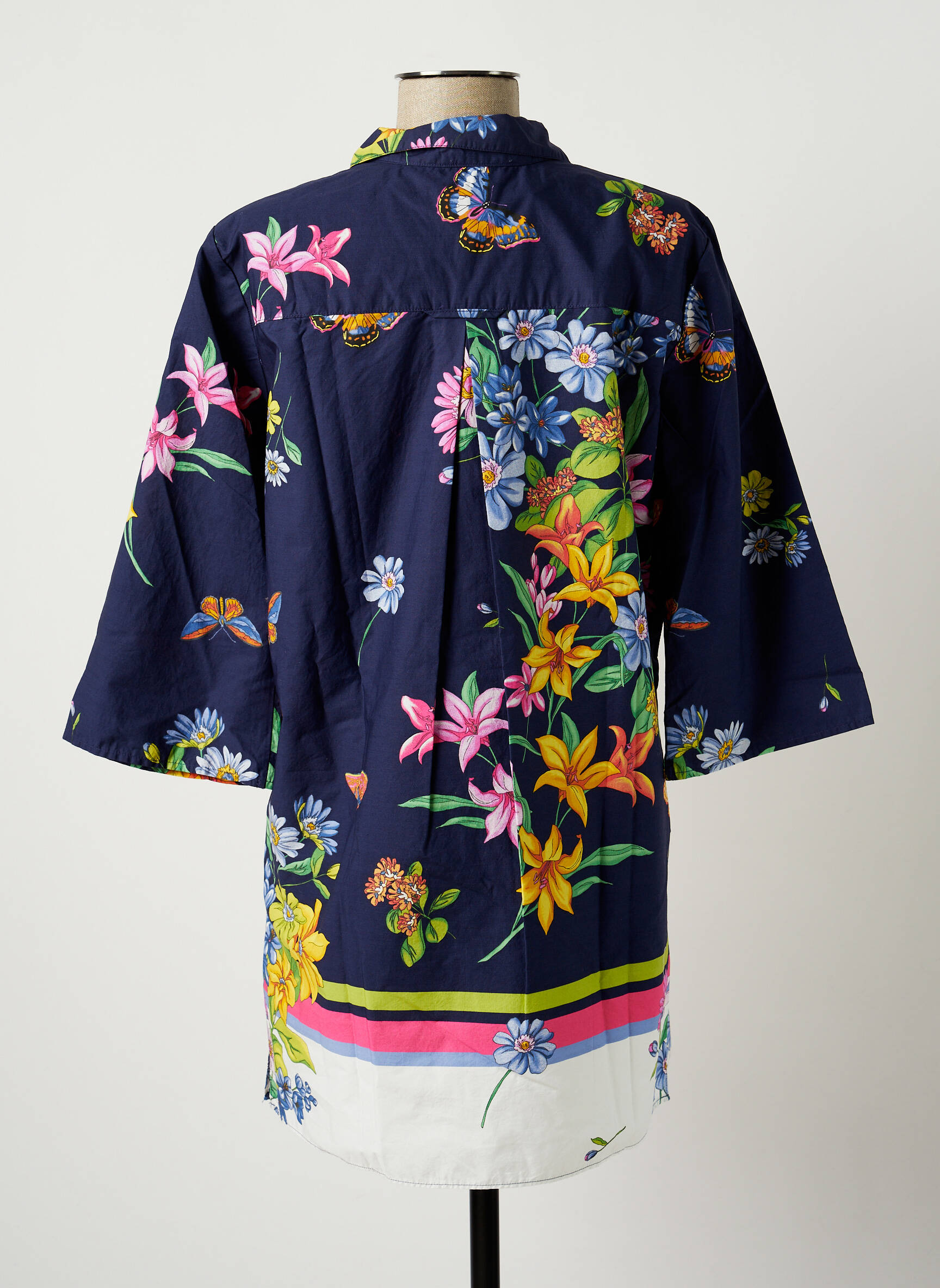 Benetton Tuniquemanchecourte Femme couleur bleu