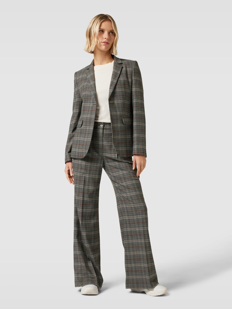Blazer mit Glencheck-Muster in anthrazit