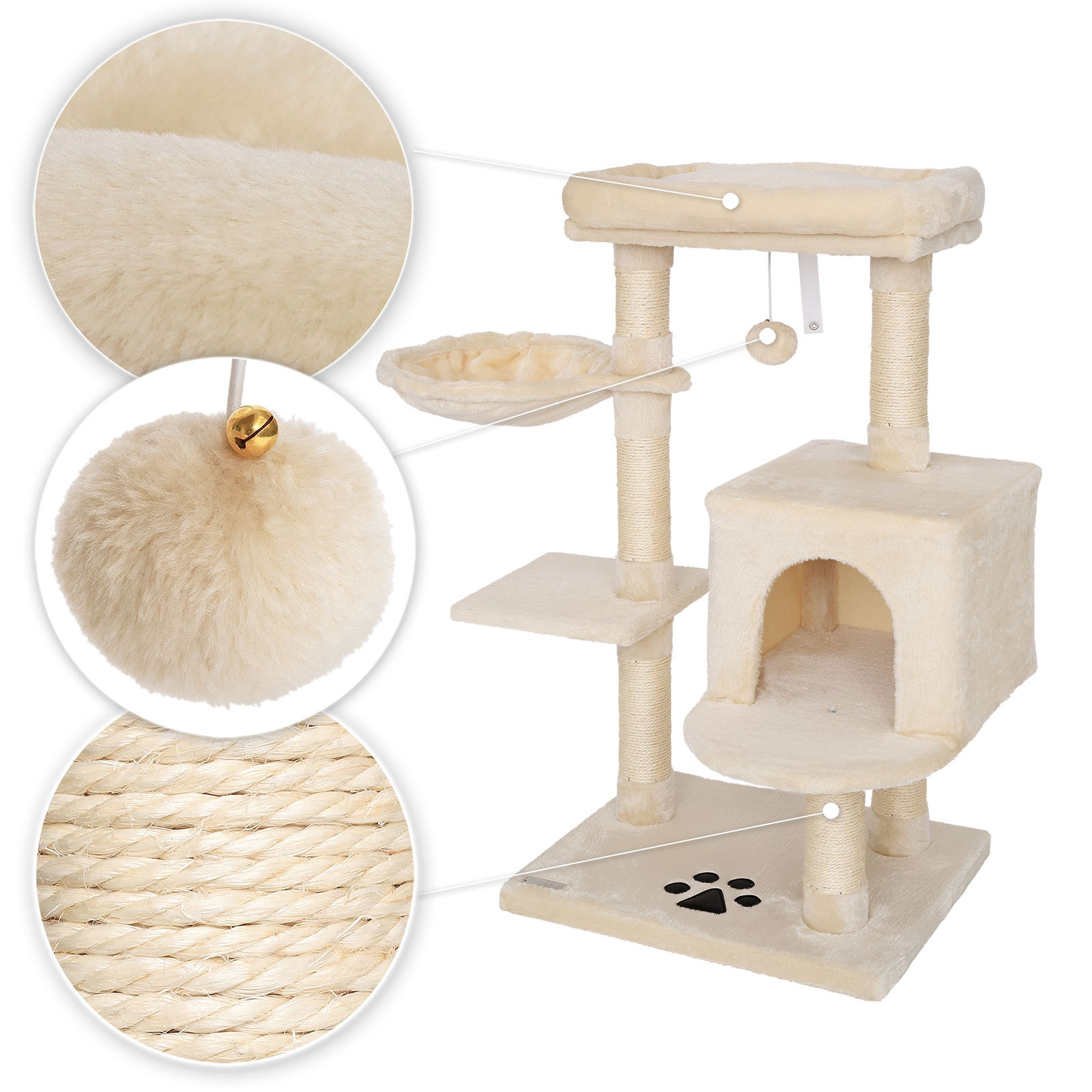 Lionto Kratzbäume Lionto Kratzbaum, Höhe 93 cm beige