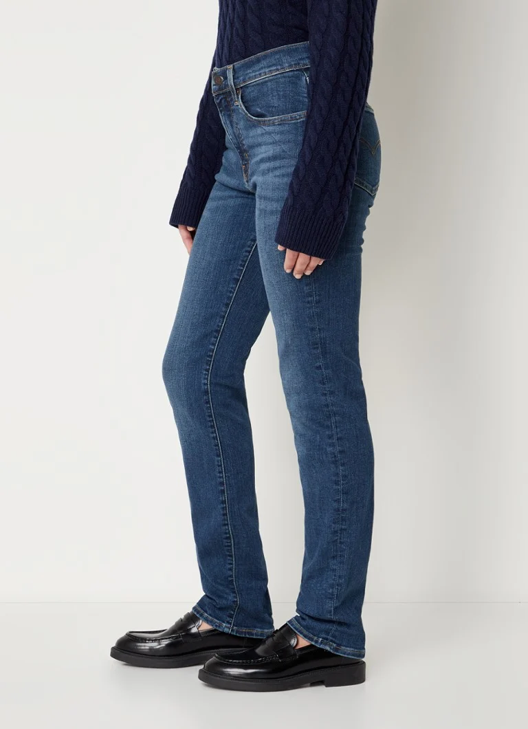 Blugi Levi's 724 cu talie înaltă, croială dreaptă, albaștri, model WA