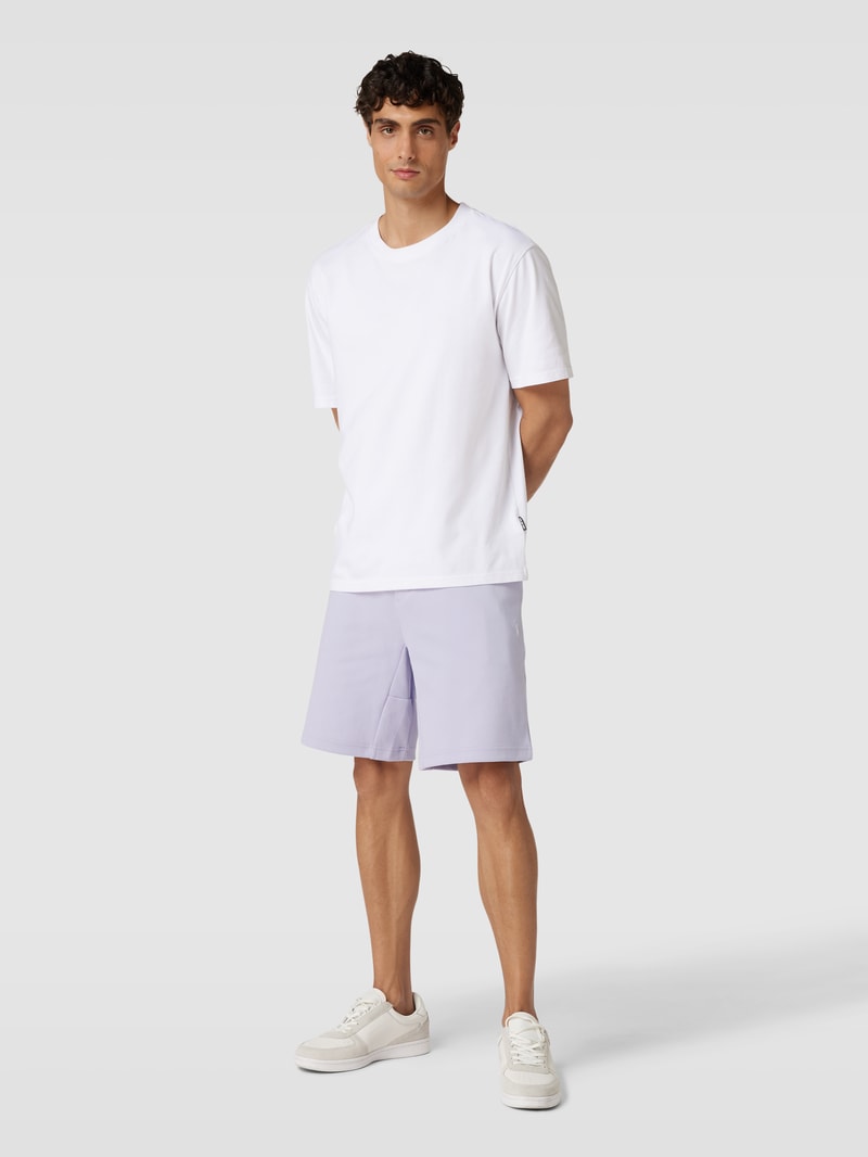Sweatshorts mit Tunnelzug in flieder