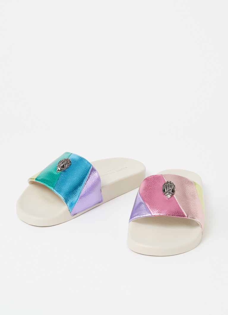 Pantoufles Kurt Geiger Meena Eagle à finition métallisée